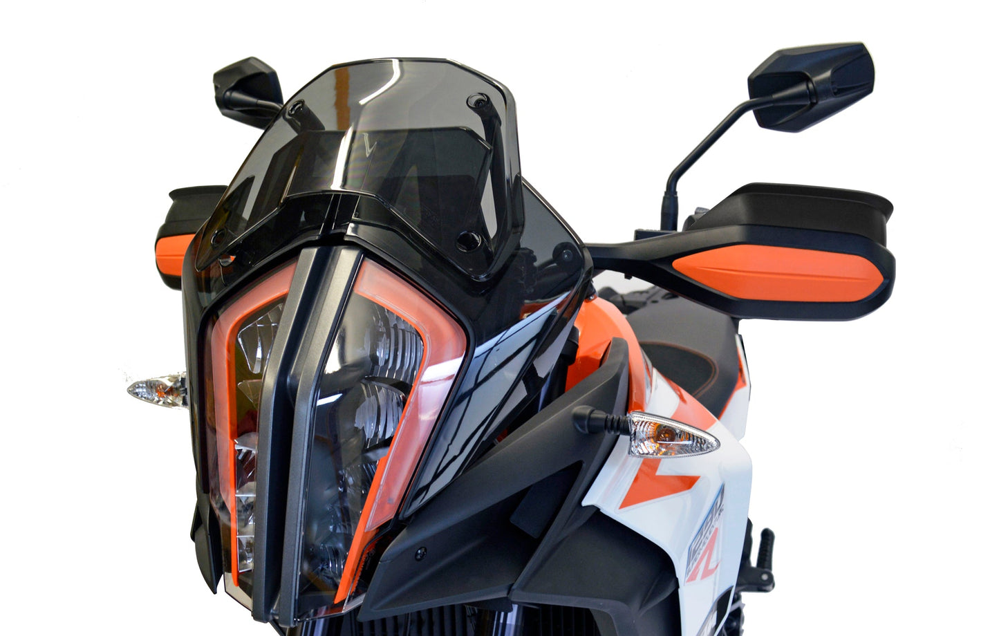 ADVance Guard Multi-Functional hand guard KTM front view with KTM Orange Front Inserts